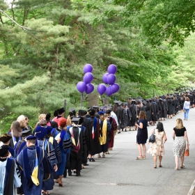 Faculty procesing during Commencement 2018