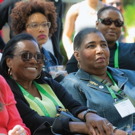Members of WAAD, Wellesley Alumnae of African Descent, at a gathering.