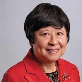 A photo portrait of Deborah Chung '74