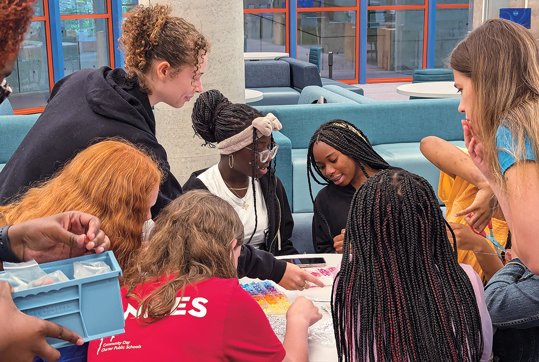 Students take part in a workshop held by the Youth, Media & Wellbeing Research Lab.