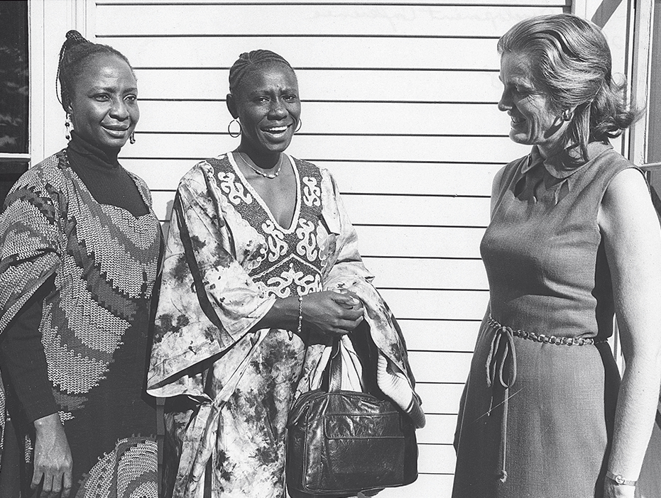 President Newell with participants at the International Conference on Women and Development hosted by the Center for Research on Women in 1976