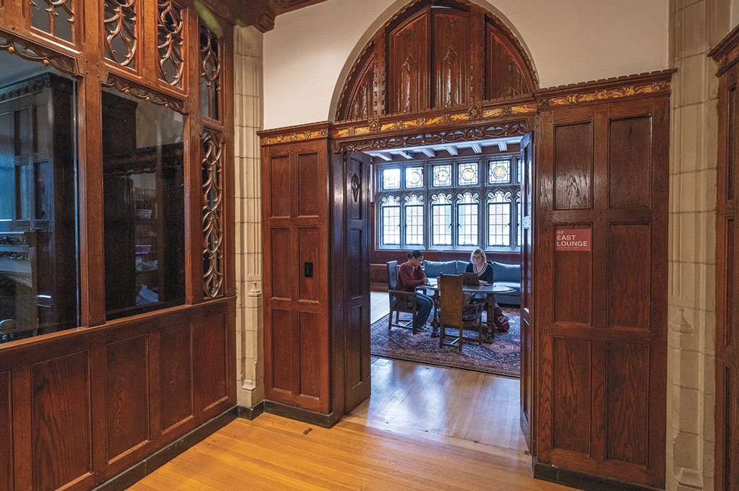 An elaborate doorway in Tower Court