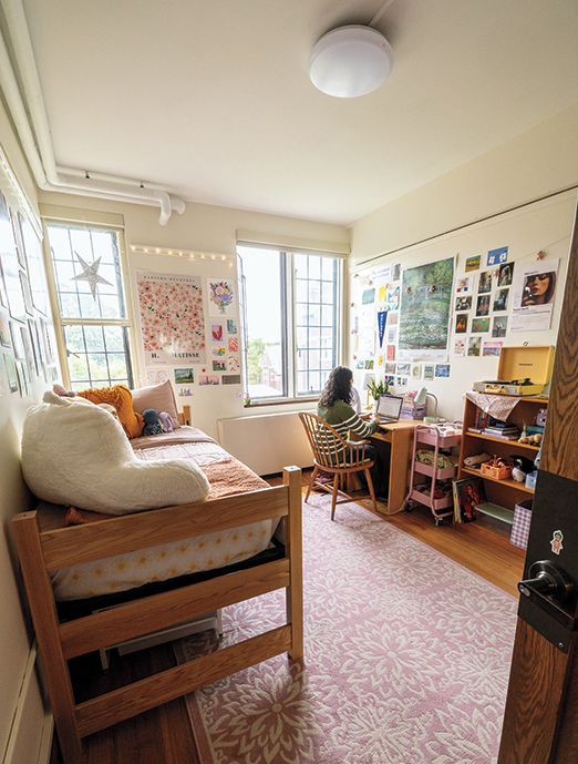 A dorm room in Tower Court