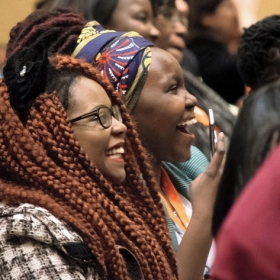 Students in the audience at the African Women's Leadership Conference