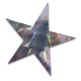 An image of a shimmering star sticker