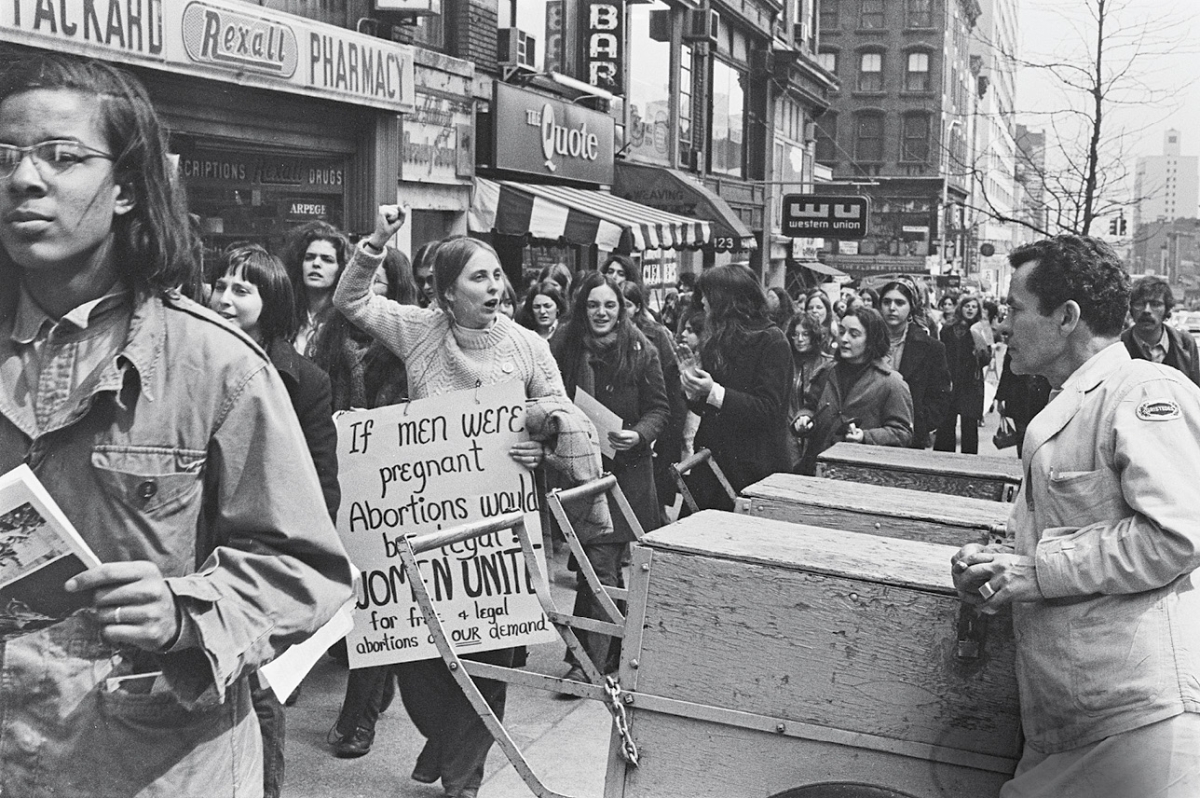 On March 28, 1970, people protesting restrictive abortion laws marched through New York City.