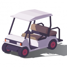 Illustration of a golf cart