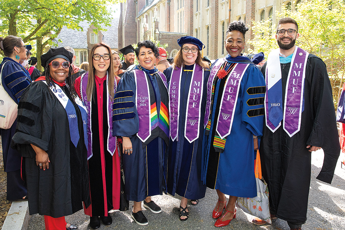 Members of the Art Department in their regalia