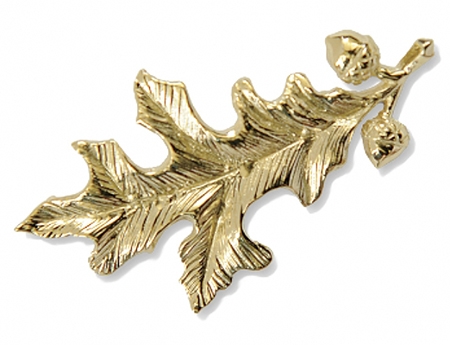 Gold oak-leaf pin given to Alumnae Achievement Award recipients