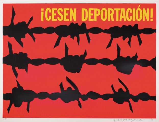 ¡Cesen Deportación! (Stop Deportation!), 1973, By Rupert García, Screen print, 18 11/16 in by 25 1/8 in
