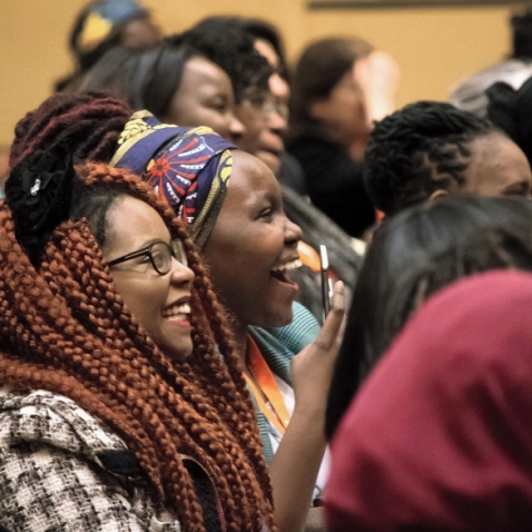 Students in the audience at the African Women's Leadership Conference