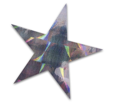 An image of a shimmering star sticker