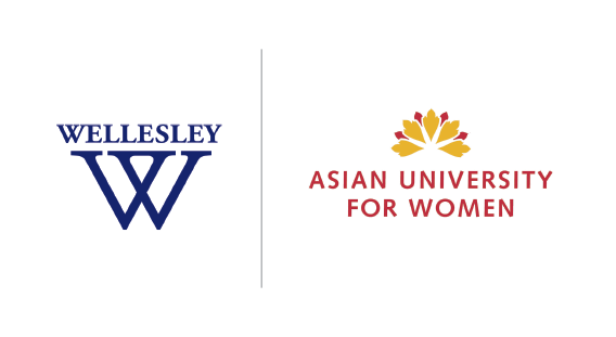 Wellesley College logo and Asian University for Women logo