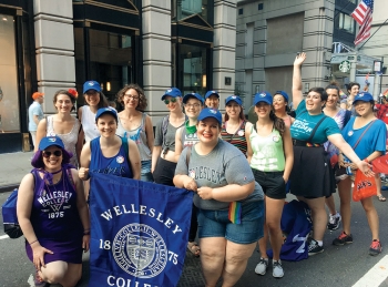 Alumnae at the 2017 New York City Pride March
