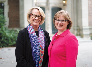 A photo of Laura Wood Cantopher '84 and Kathryn Harvey Mackintosh '93.
