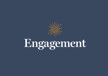 Illustration of the word "Engagement" with a starburst above it