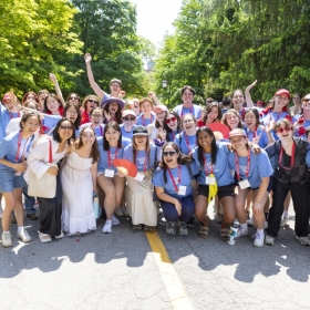 The class of 2024 in the parade