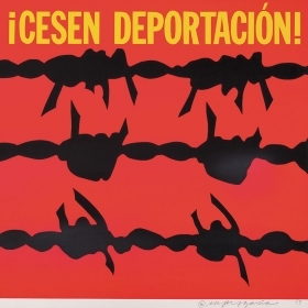 ¡Cesen Deportación! (Stop Deportation!), 1973, By Rupert García, Screen print, 18 11/16 in by 25 1/8 in