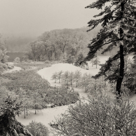 Alumnae Valley covered in snow